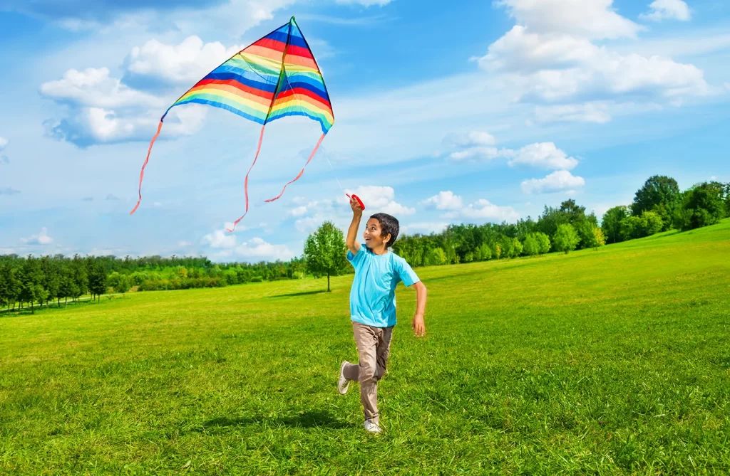 Flying a Rainbow Kite