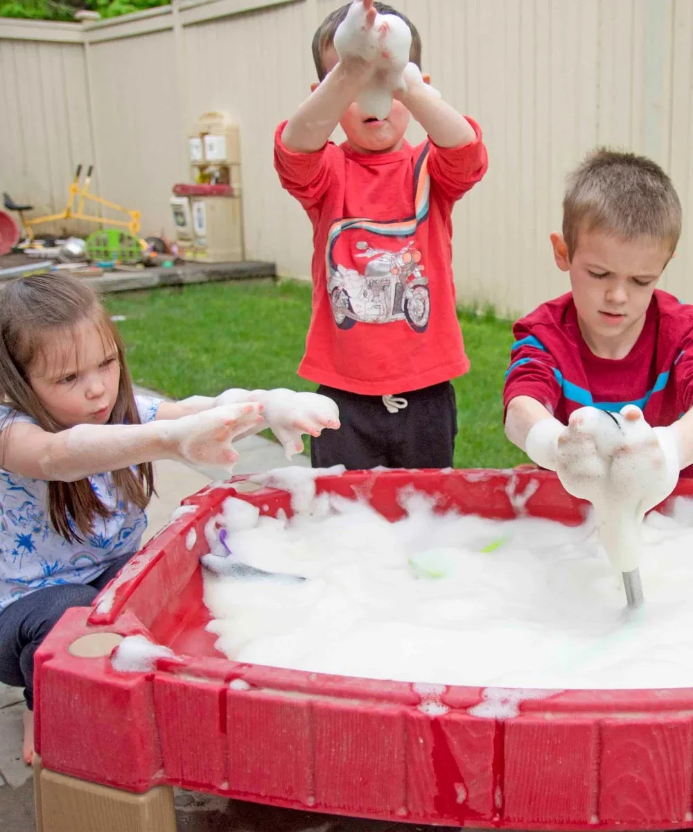 Foamy Water Table Adventure