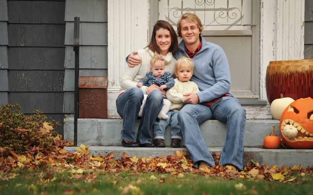 Front Porch Fall Family Photo Session