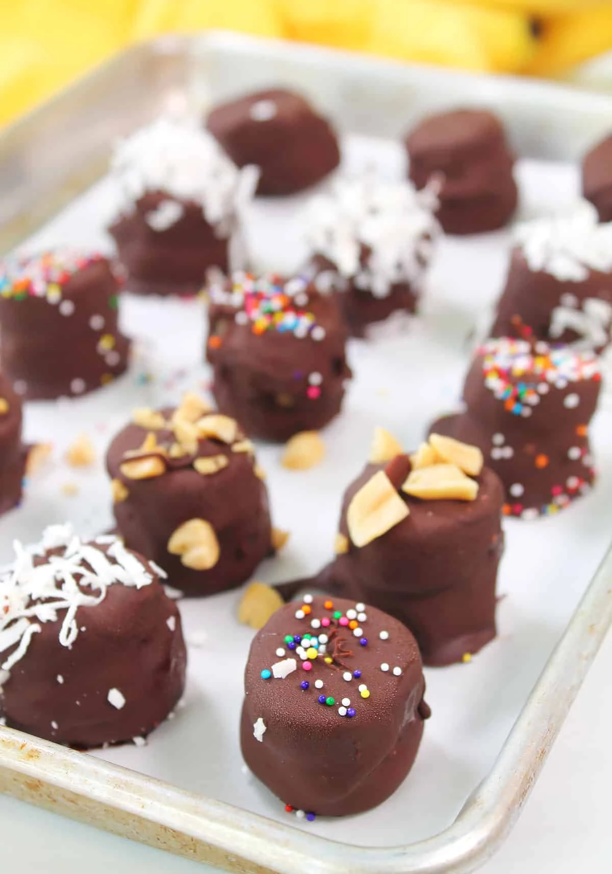 Frozen Banana Peanut Butter Bites