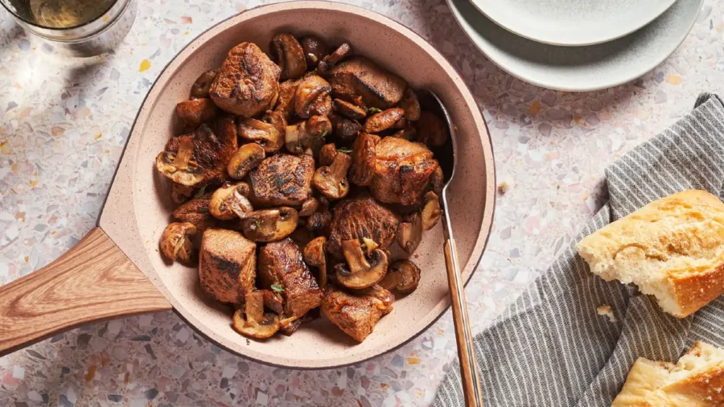 Garlic Butter Steak Bites and Mushrooms