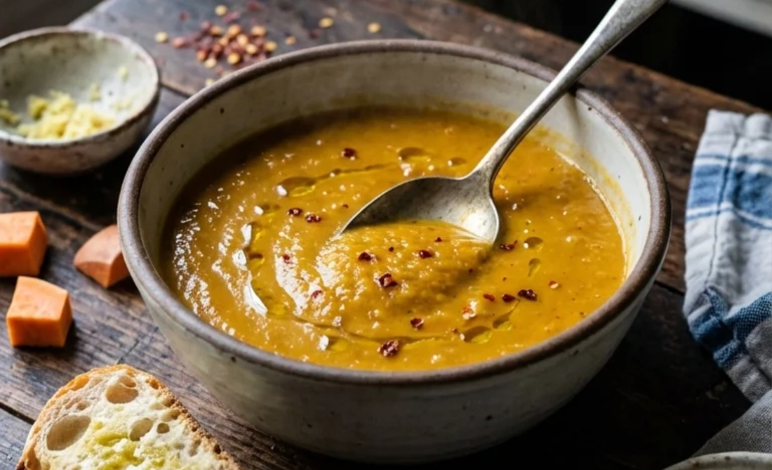 Ginger Sweet Potato Mash Soup