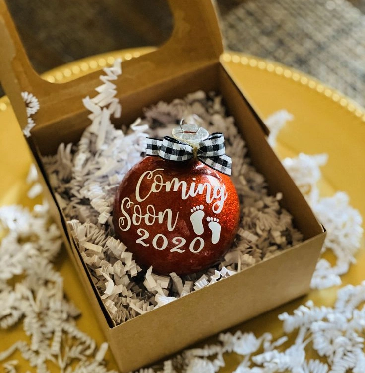 Glitter Ornament Announcement Box
