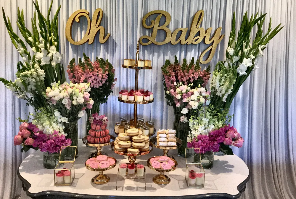 Gold Oh Baby Floral Dessert Symphony