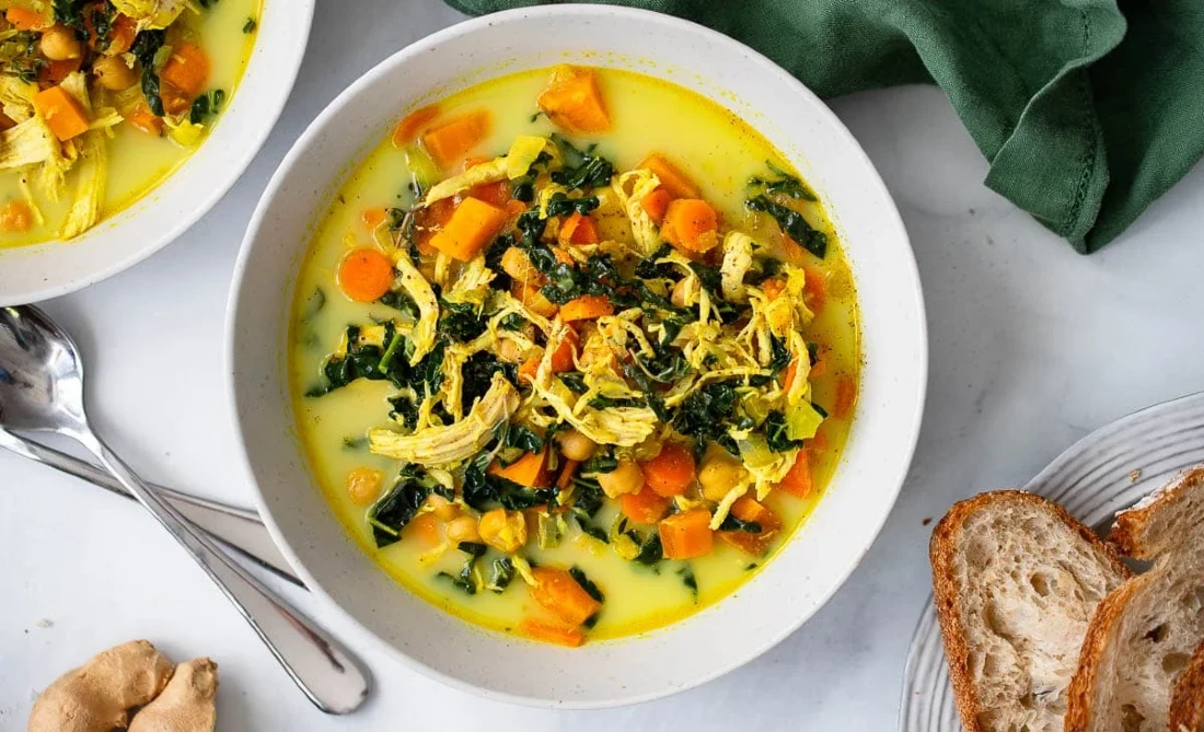 Golden Turmeric Chicken Broth