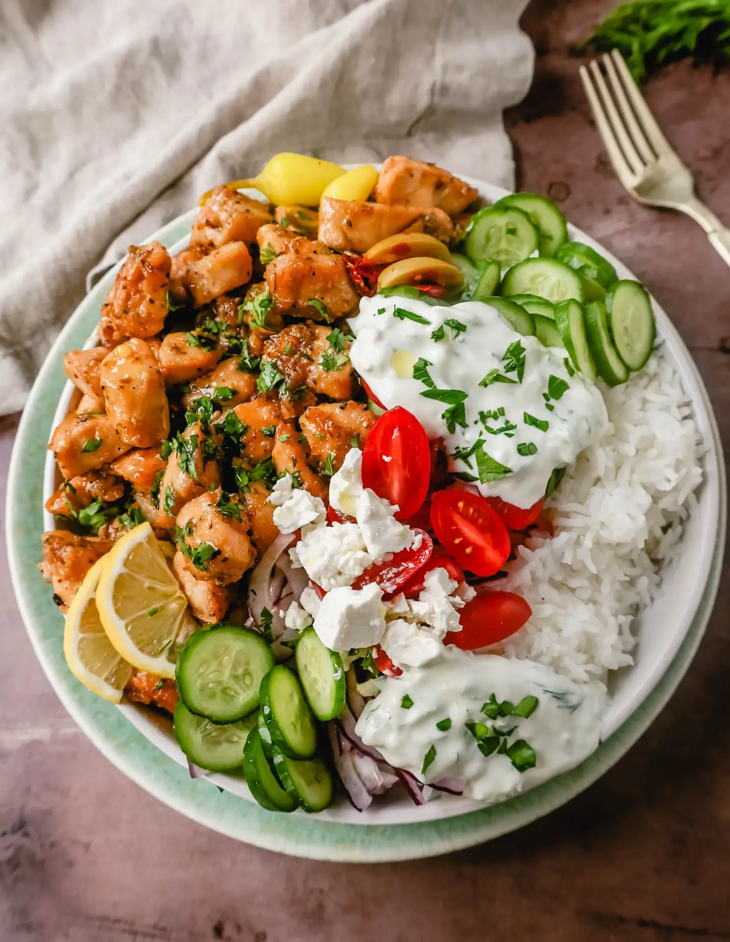 Greek Salad with Grilled Chicken