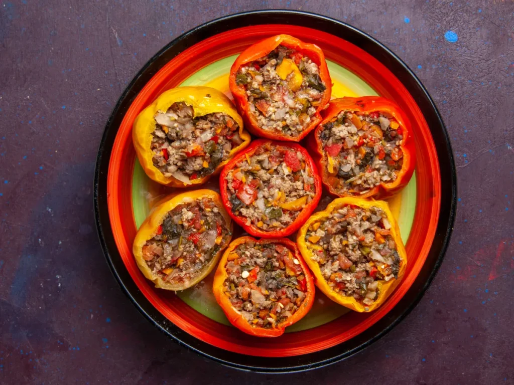 Greek Stuffed Peppers with Feta and Orzo