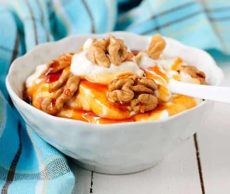 Greek Yogurt Parfait with Walnuts and Cinnamon