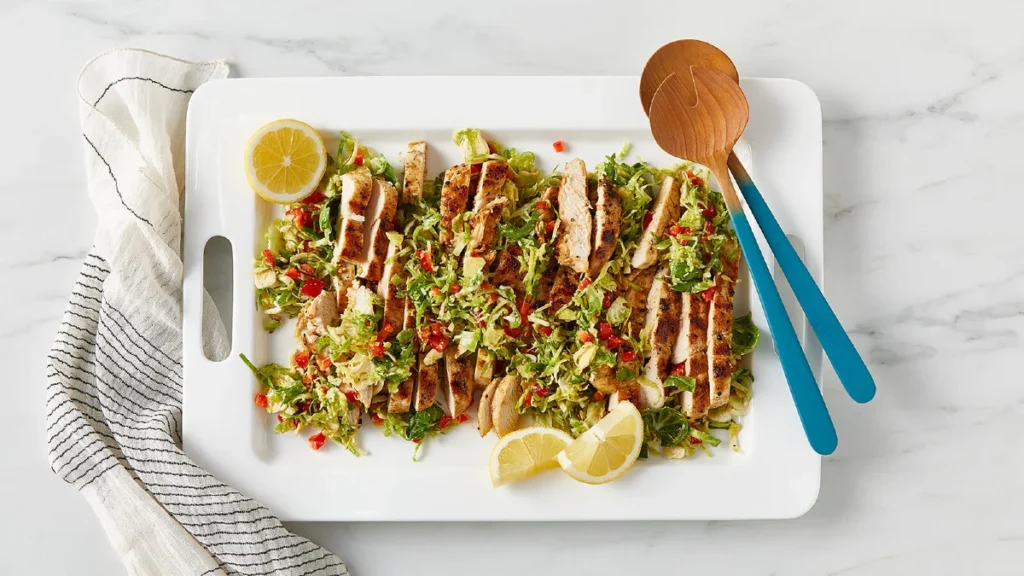 Grilled Chicken with Roasted Brussels Sprouts