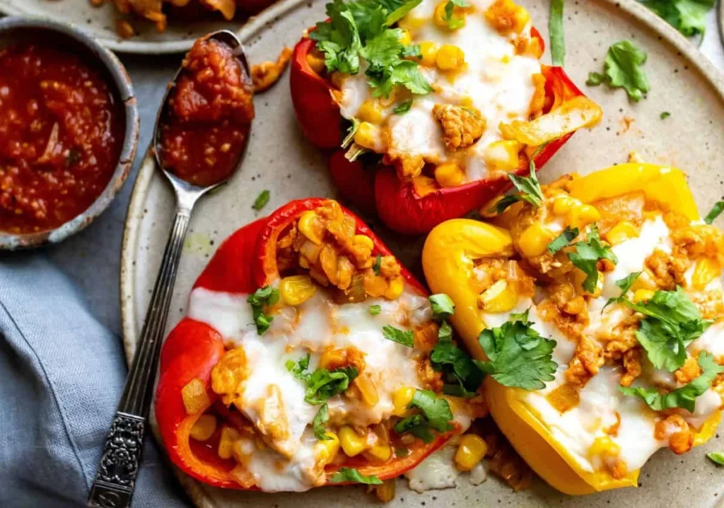 Ground Chicken Stuffed Bell Peppers