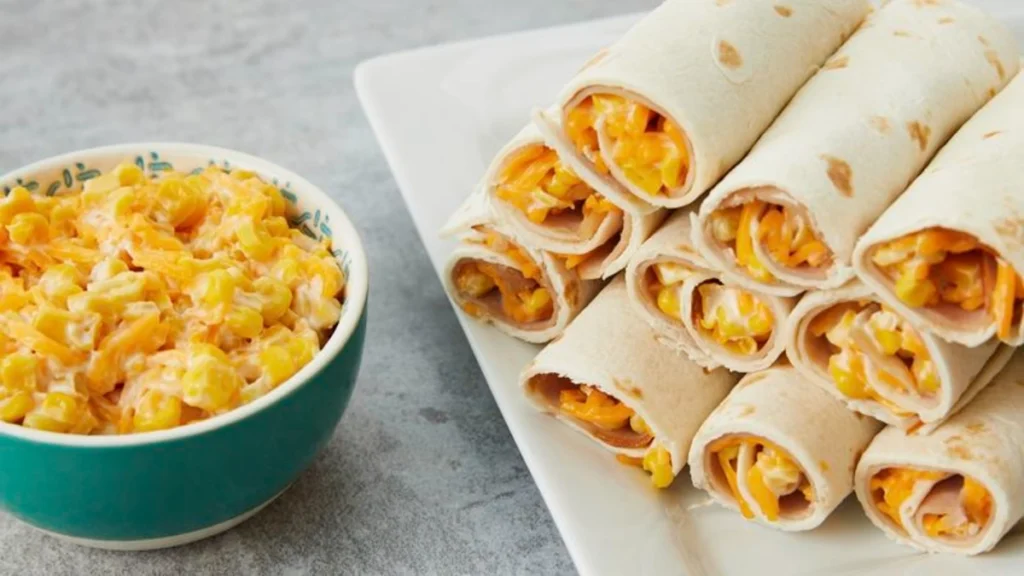 Ham and Cheese Tortilla Roll Ups