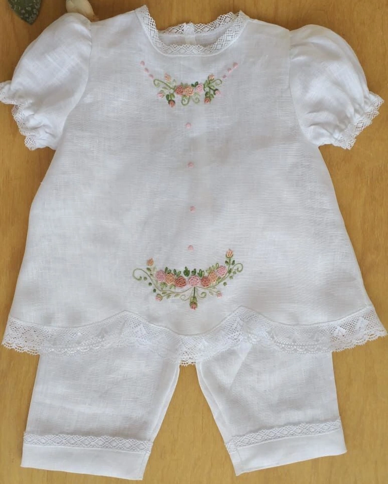 Hand-Stitched Rose Bloomer