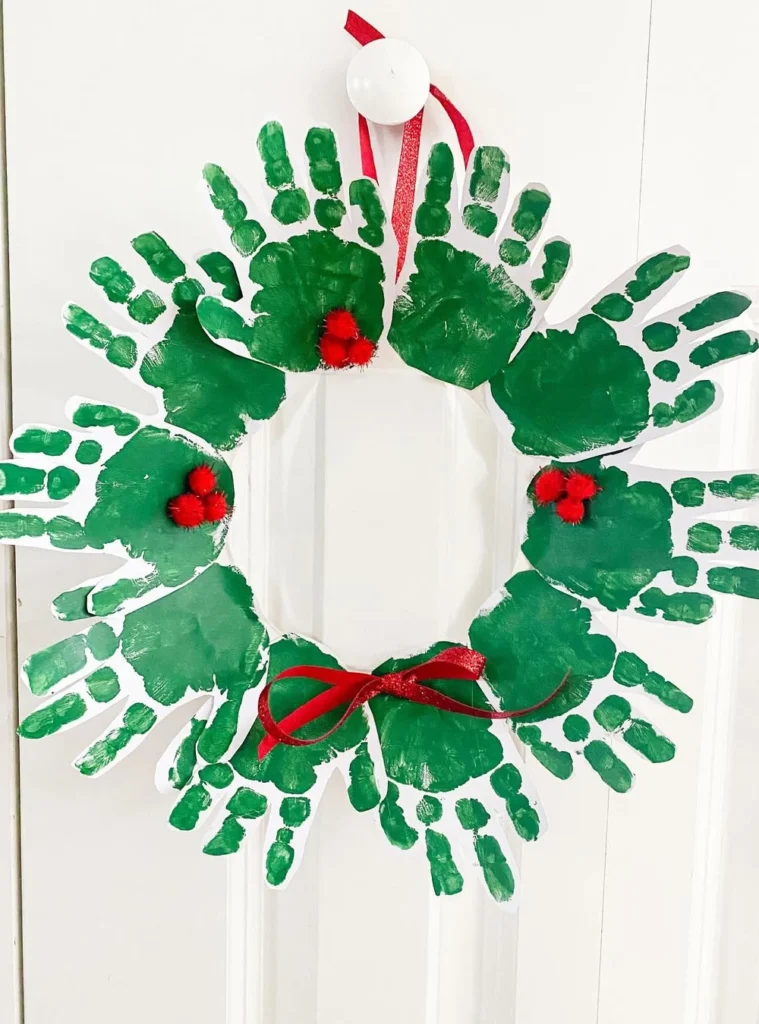 Handprint Wreath Creation
