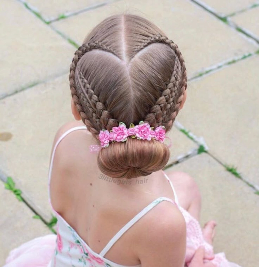 Heart Crown Braids with Glitter Stars