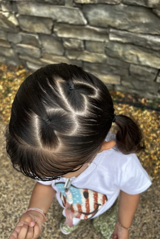Heart-Shaped Hair Sections 