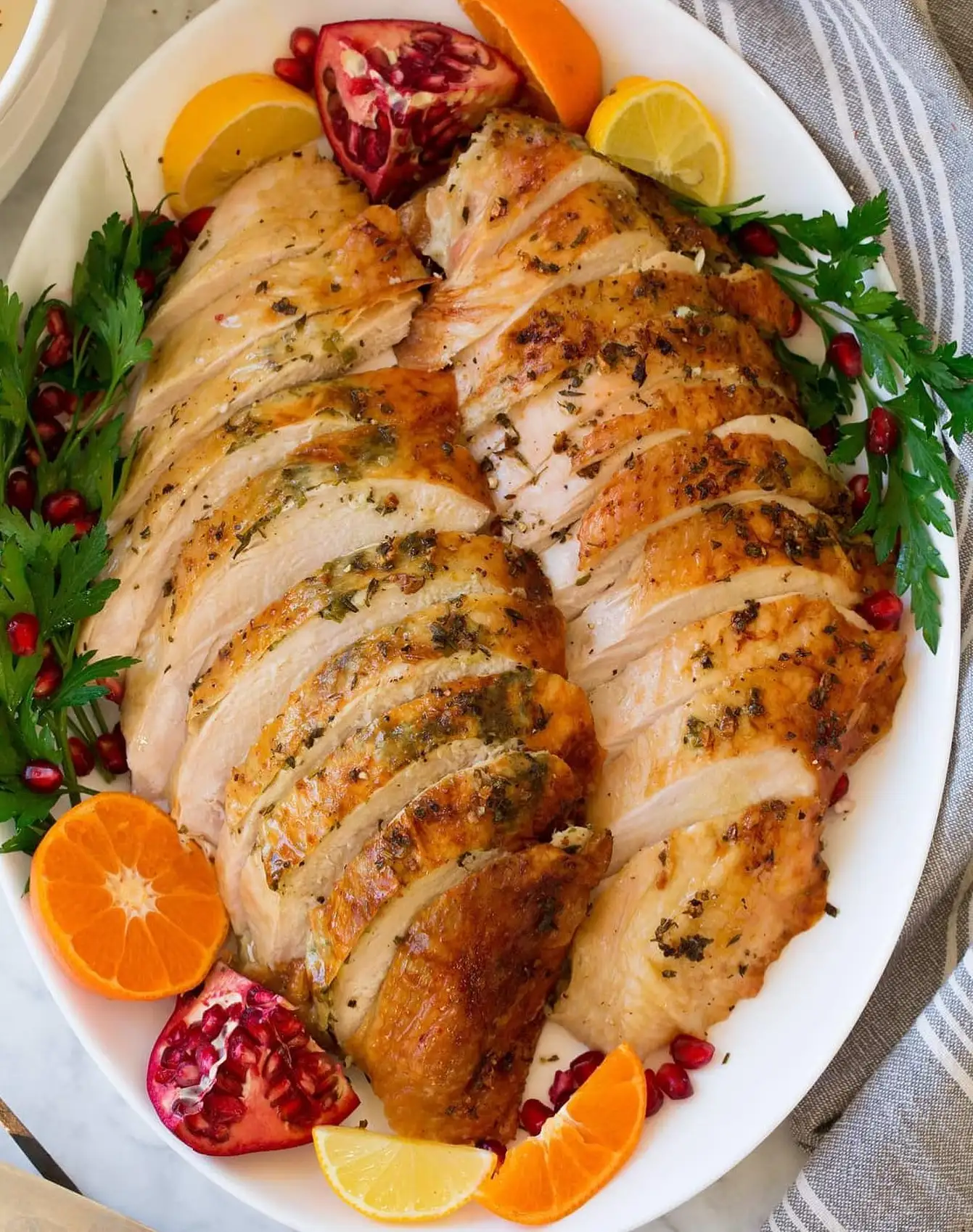 Herb Roasted Turkey Breast with Garlic and Rosemary