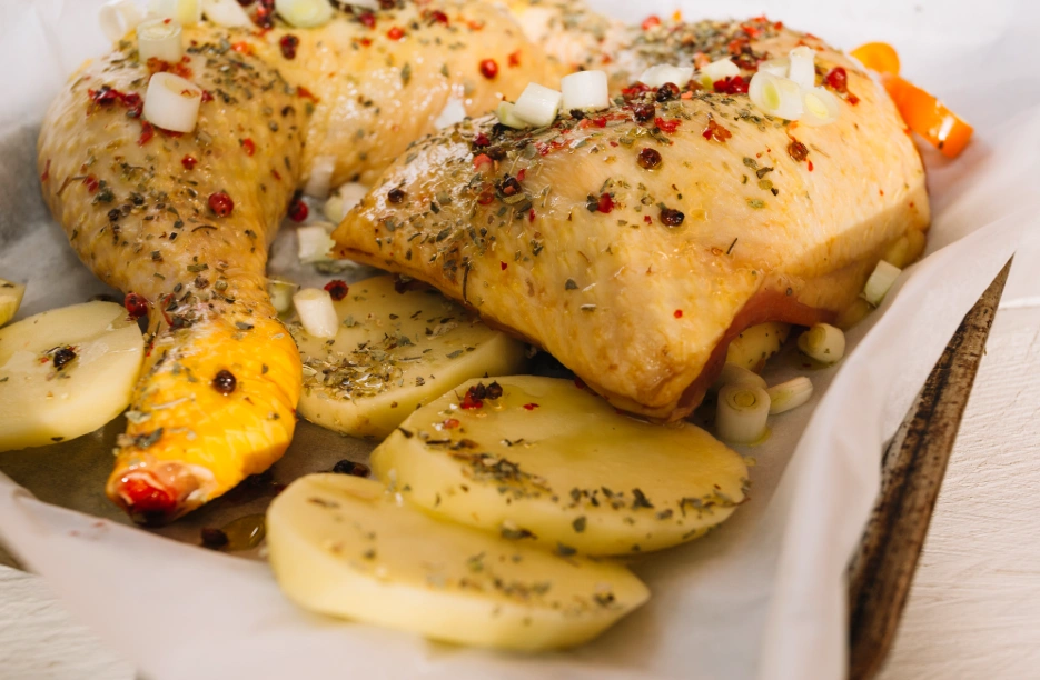 Herb Roasted Turkey Thighs with Potatoes