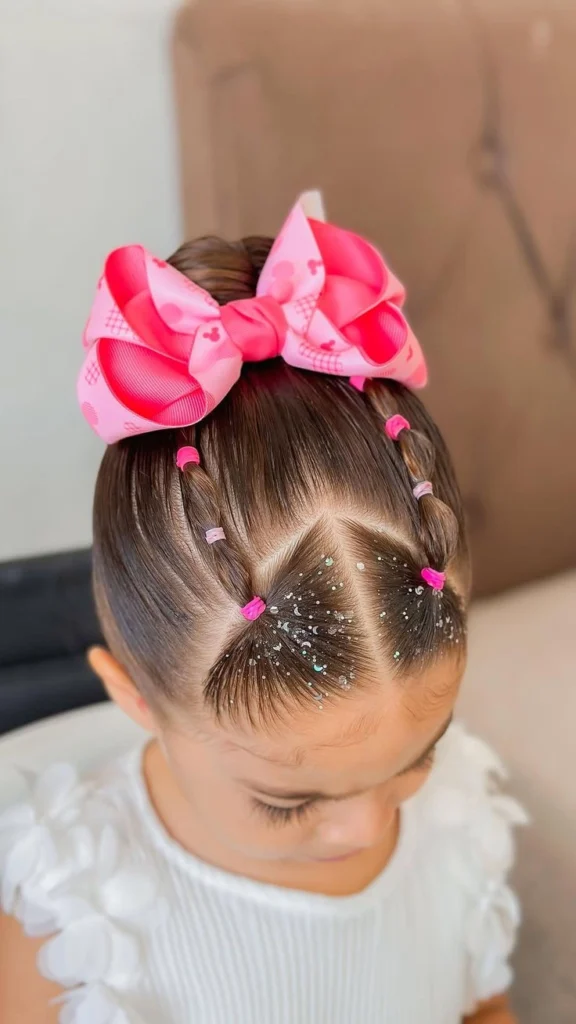High Bun with Sectioned Base