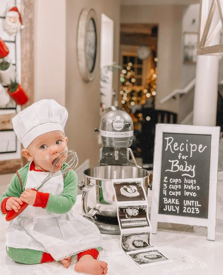 Holiday Baking Pregnancy Reveal