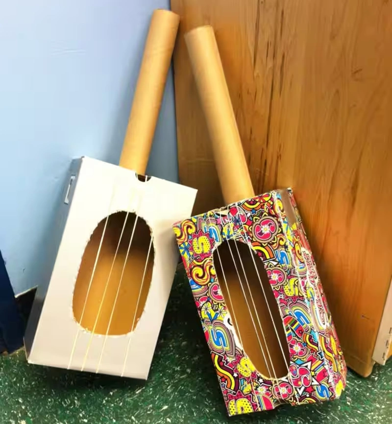 Homemade Cardboard Guitars