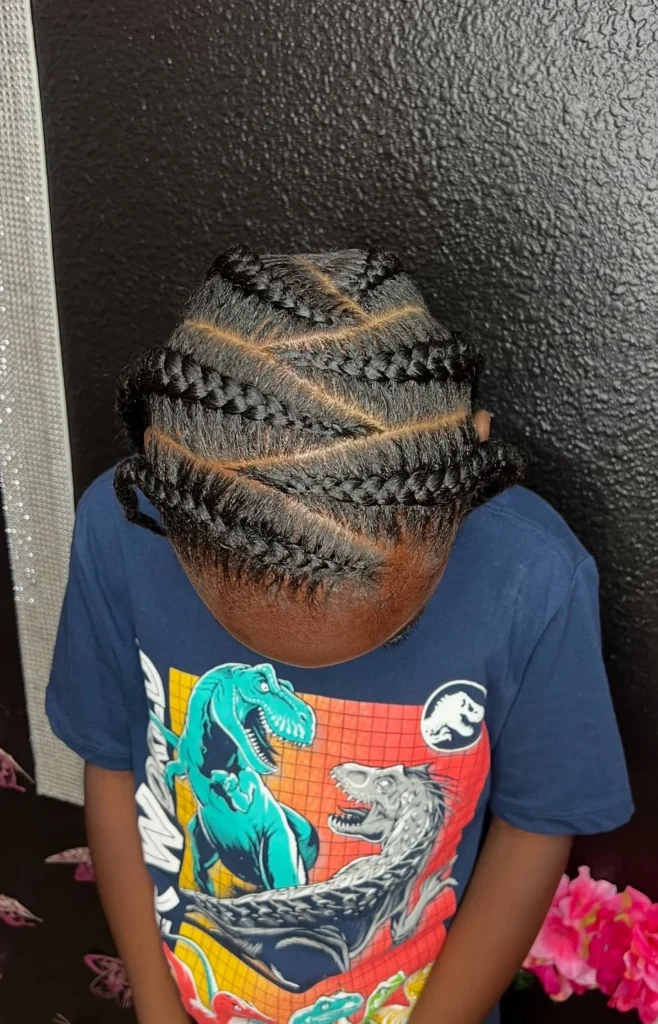 Horizontal Cornrow Layers