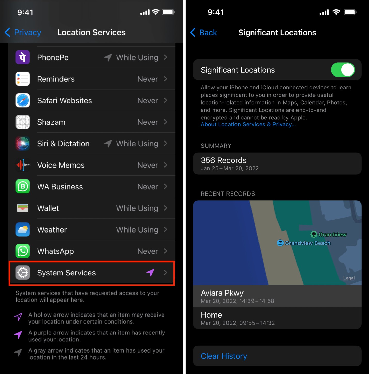 How to Disable Significant Locations and Clear Data