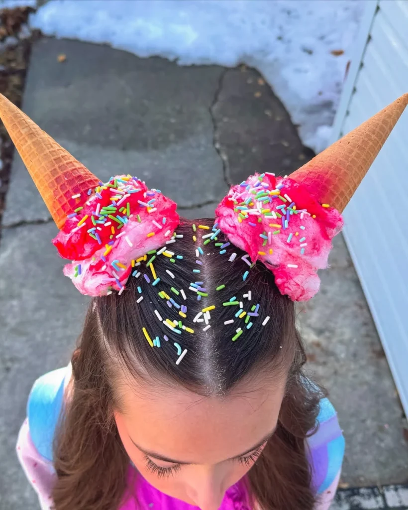 Ice Cream Cone Hair Extravaganza