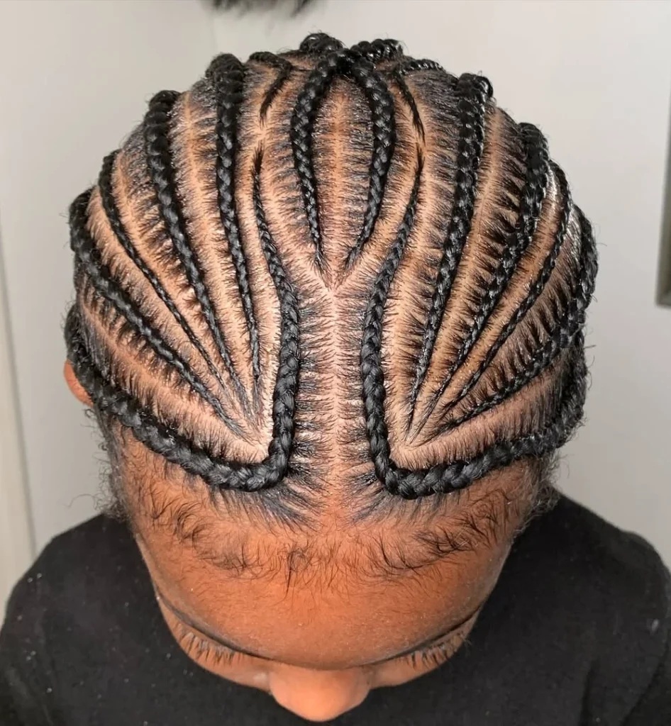 Intricate Feed-in Braid Crown