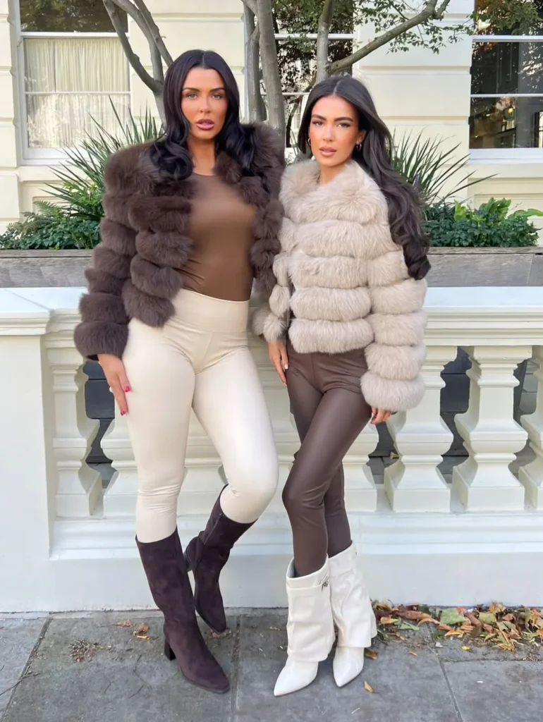 Inverted Faux Fur and Leather Chic