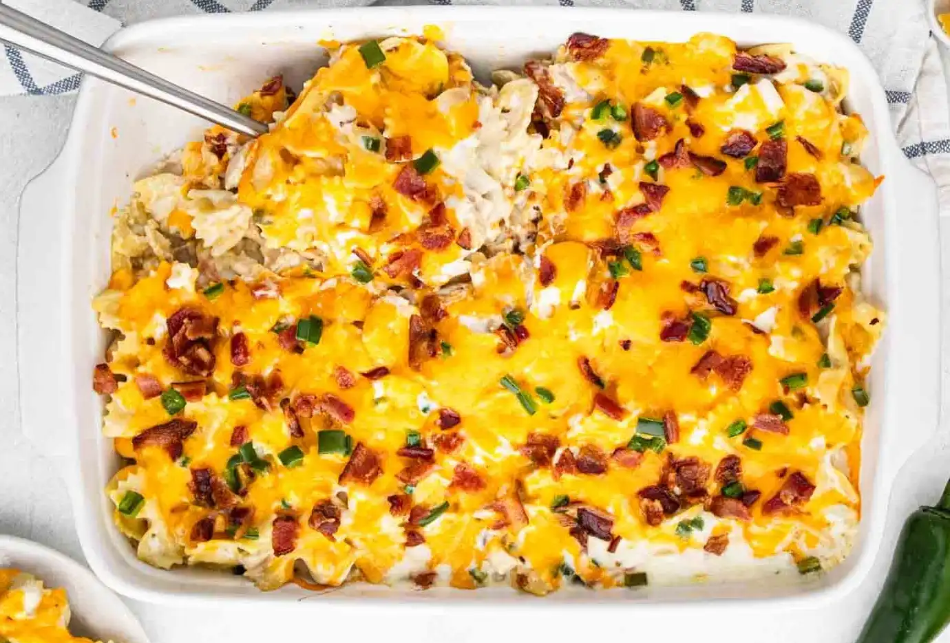 Jalapeño Popper Chicken Pasta Bake