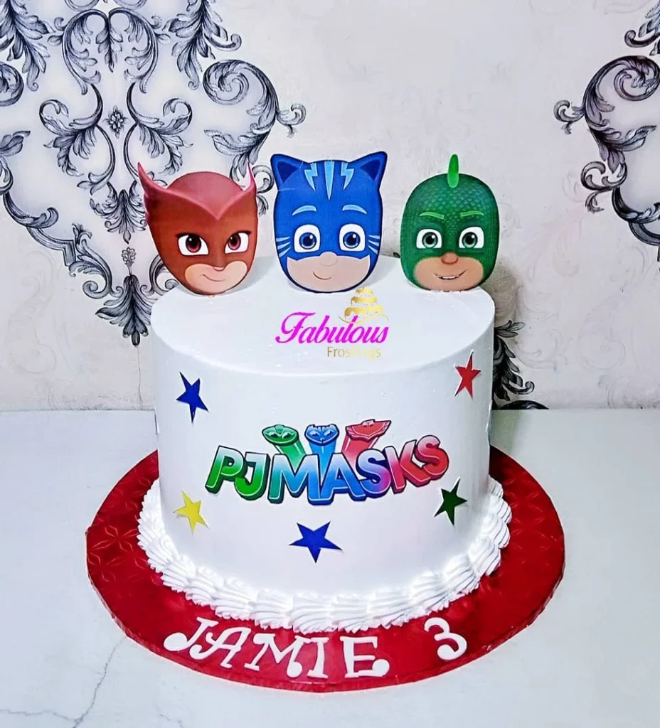 Jamie's PJ Masks Third Birthday Cake