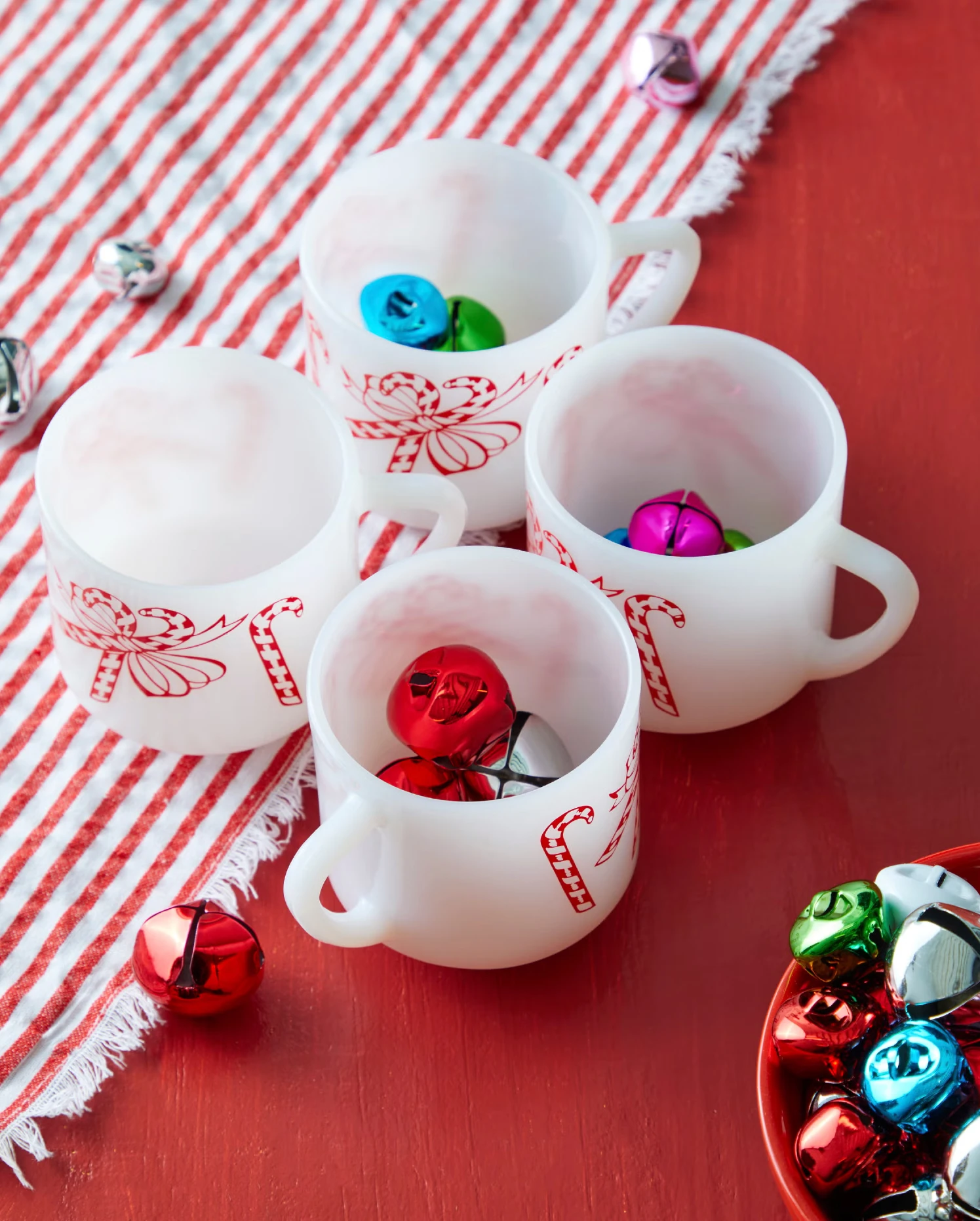 Jingle Bell Sorting in Holiday Mugs