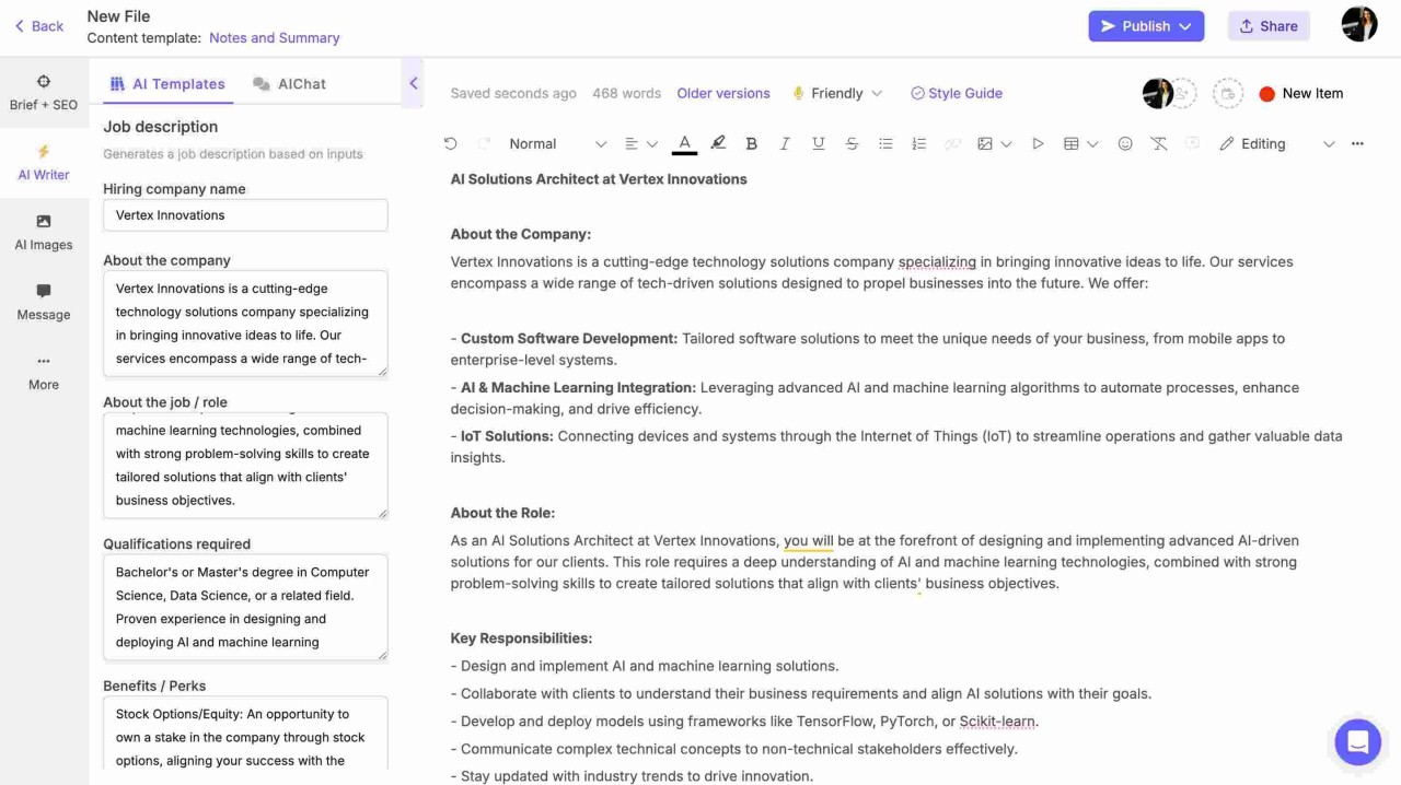 Job Description Creator