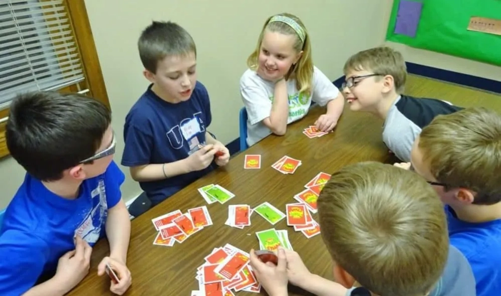 Kids Playing Card Game