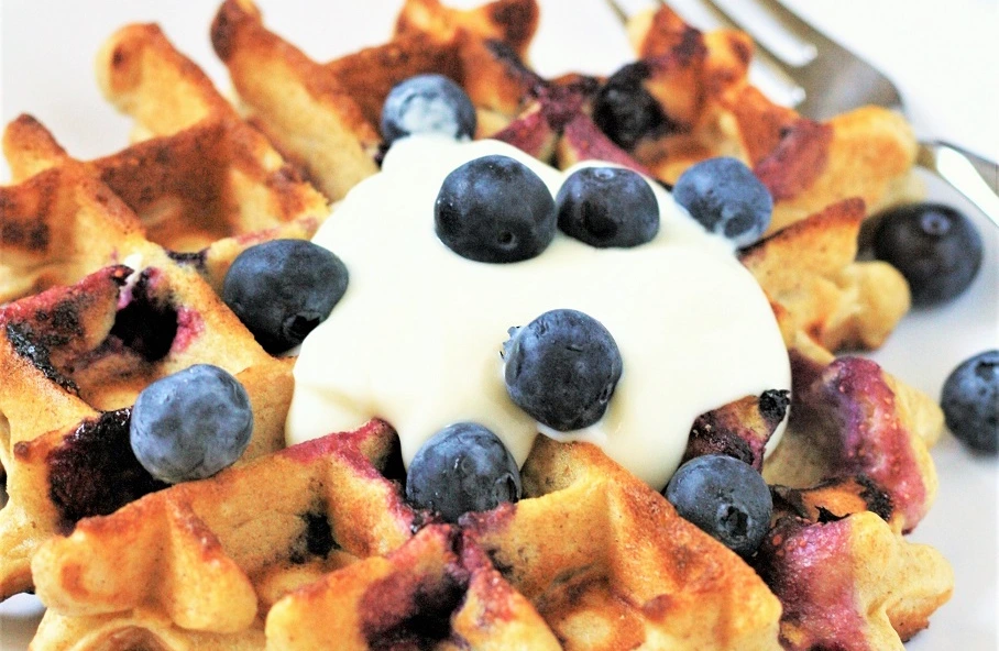 Kodiak Cakes Waffles with Yogurt