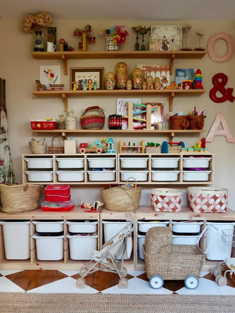 Layered Bin and Shelf Organizing System