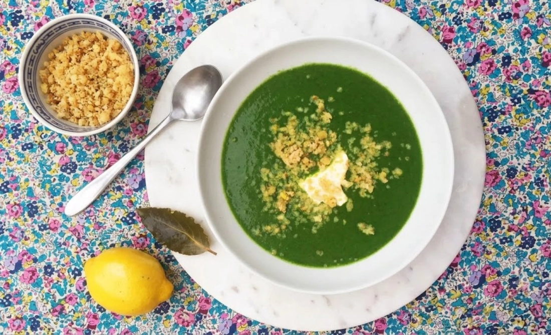 Lemon Garlic Spinach Soup