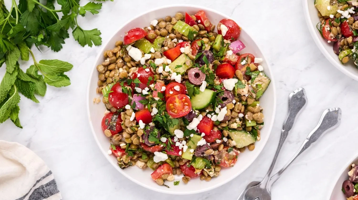 Lentil Feta Mixed Greens