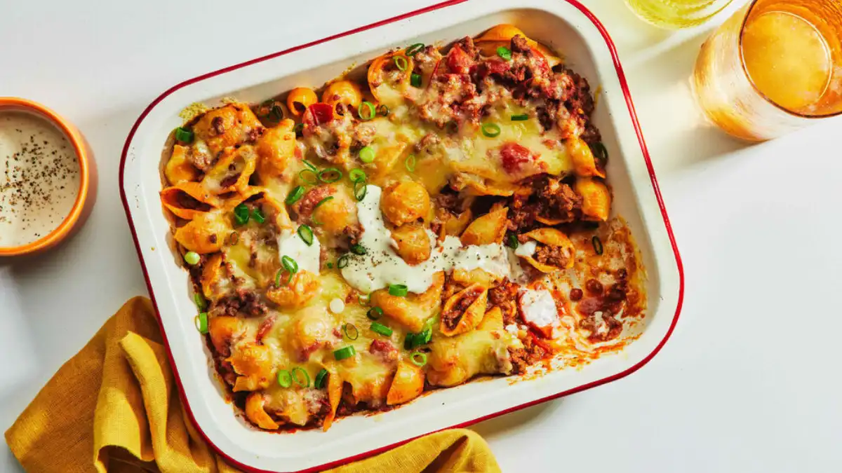 Loaded Cheddar Bacon Pasta Bake