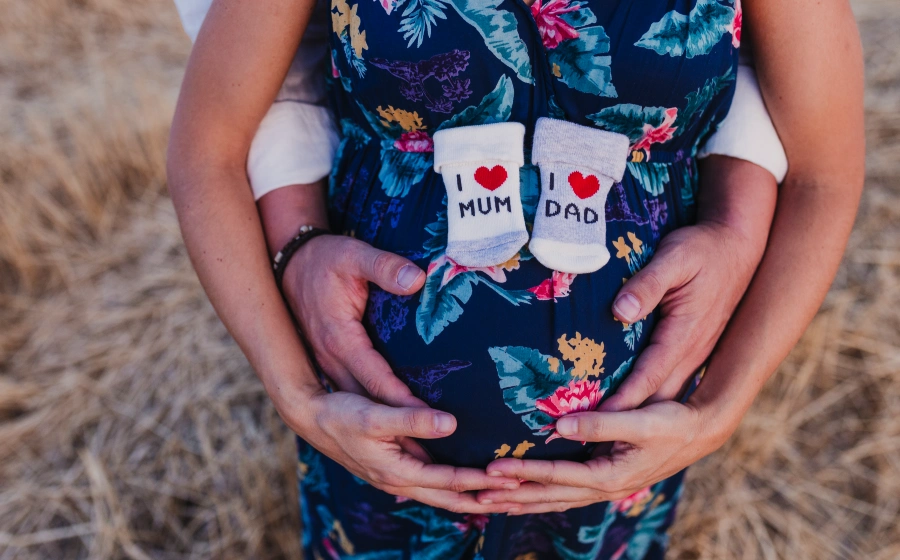 Love Mum Love Dad Heart Socks