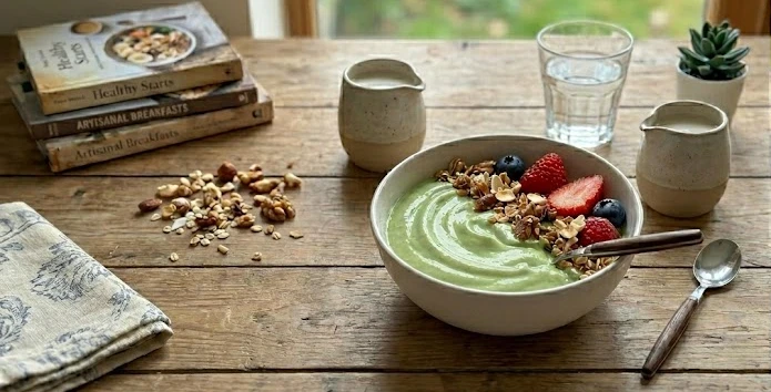 Matcha and Walnut Smoothie Bowl
