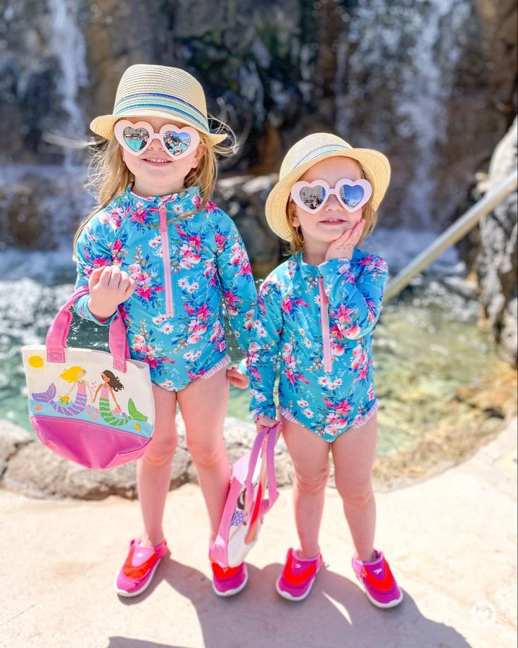 Matching Floral Rashguards