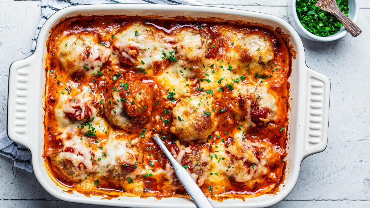 Meatball Parmesan Casserole