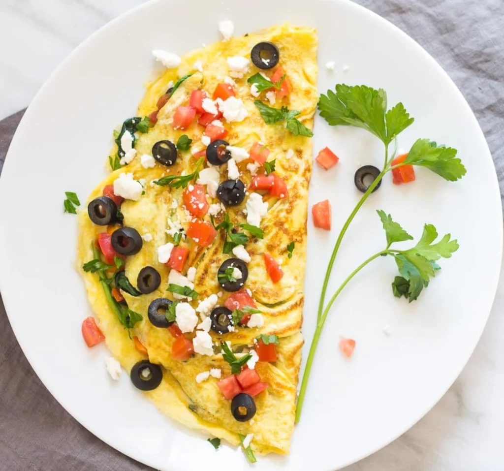 Mediterranean Veggie Omelet