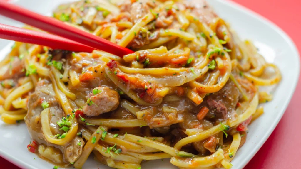 Mediterranean White Bean Pasta