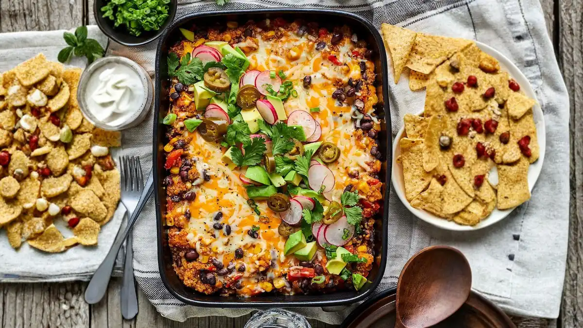 Mexican Quinoa Bean Casserole