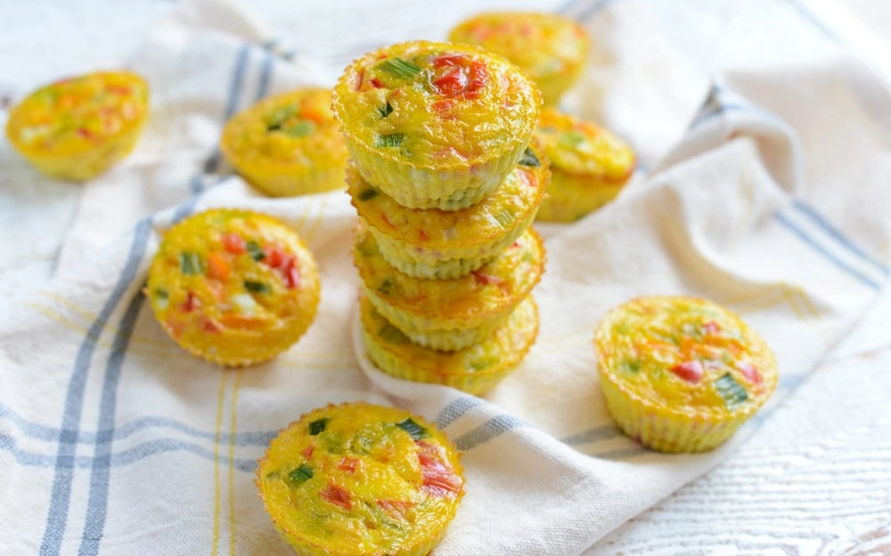 Mini Rainbow Egg Muffins