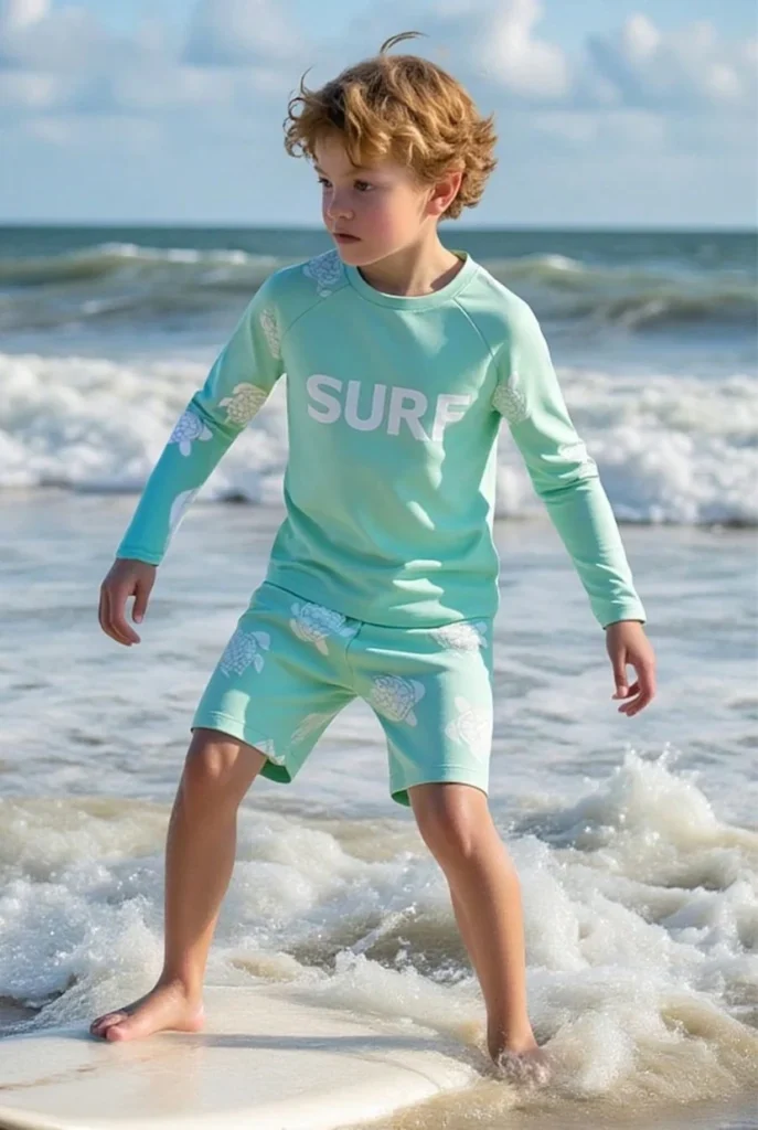 Mint Green Turtle Surf Set