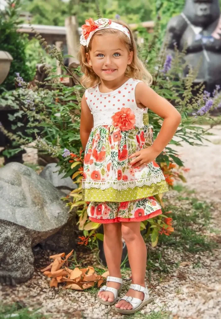 Mixed-Pattern Tiered Summer Dress