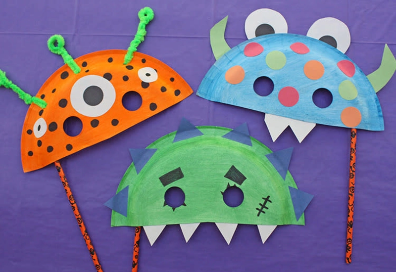 Monster Paper Plate Masks